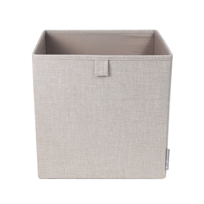 Kub låda förvaring hylla bokhylla tyg dra ut tyg beige