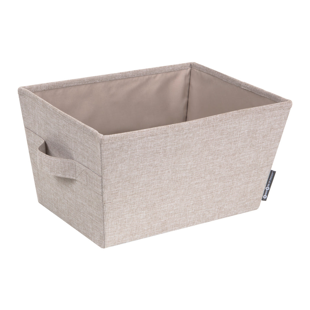 organisera förvara korg handtag beige tyg material
