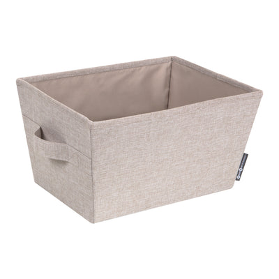 organisera förvara korg handtag beige tyg material